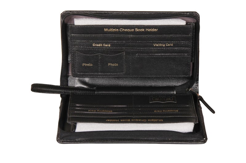Sukeshcraft Multiple Cheque Book Holder with Wrist Loop RFID Safe Upgraded - Image 3