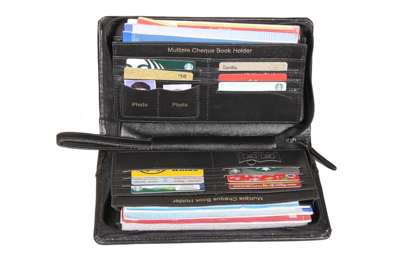 Sukeshcraft Multiple Cheque Book Holder with Wrist Loop RFID Safe Upgraded - Image 4