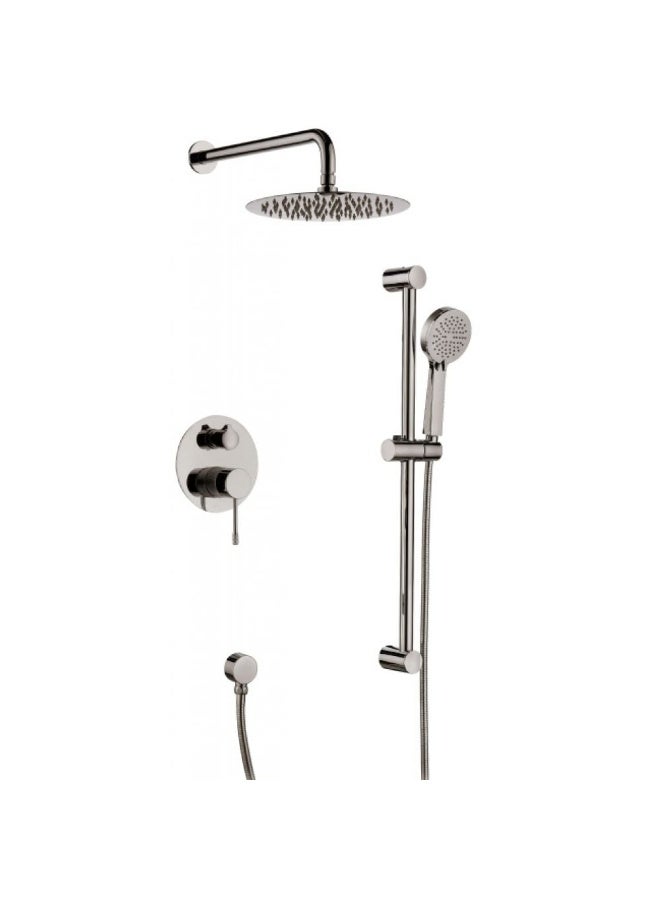 DANUBE HOME Milano Plus Ciro 2-Way Concealed Shower Mixer Set in Brushed Nickel – Wall-Mounted Shower Diverter with Modern Design, Durable Brass Body, Easy Installation for Bathrooms - Image 1