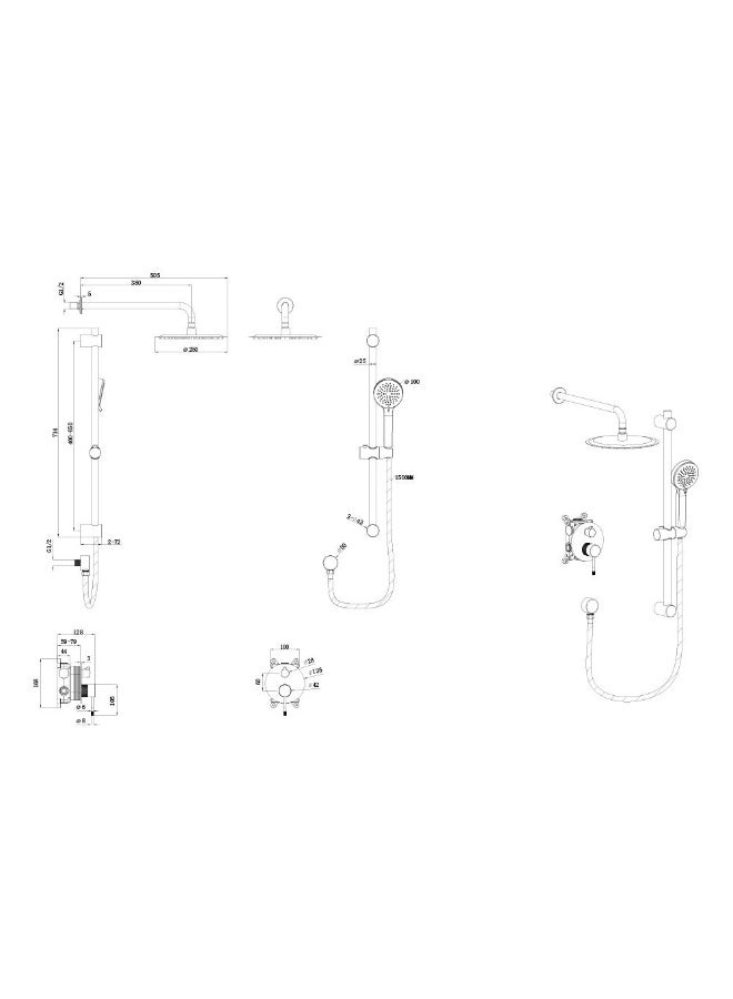 DANUBE HOME Milano Plus Ciro 2-Way Concealed Shower Mixer Set in Brushed Nickel – Wall-Mounted Shower Diverter with Modern Design, Durable Brass Body, Easy Installation for Bathrooms - Image 3