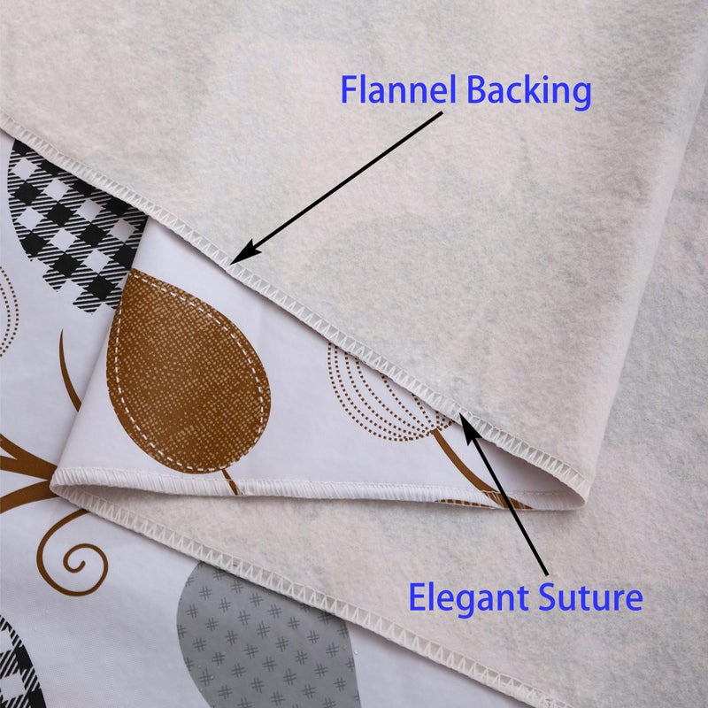 Walrus Heavy Duty Vinyl Tablecloth with Flannel Backing Waterproof Oil-Proof Plastic Table Cloth Stain-Resistant Wipeable Rectangle or Square Table Cover for Indoor and Outdoor (Leaves, 54X54 Inch) - Image 3