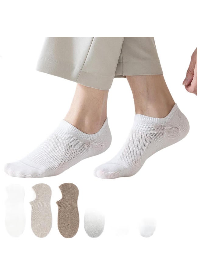 Modal 5 Pairs Of Men'S Short Cotton Socks Spring And Summer 7A Antibacterial And Odor-Resistant Invisible Breathable Boat Socks Non-Slip Heel 25 - Image 2
