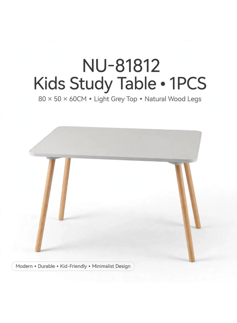 DubaiGallery Modern Minimalist Study Table 80×50×60cm, 1 Piece – Stylish Compact Desk with Smooth Tabletop, Durable Wooden Legs, Elegant Contemporary Design for Home Office, Bedroom, Study Room, Workstation and Everyday Use - Image 2