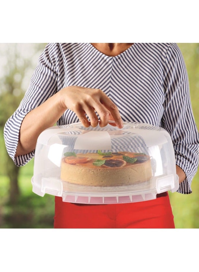 Snips Delice Cake Carrier with Tray & Dome – 28cm, Made in Italy - Image 3