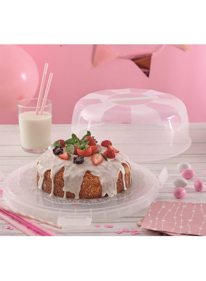 Snips Delice Cake Carrier with Tray & Dome – 28cm, Made in Italy - Image 4