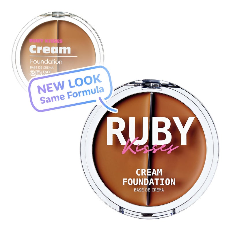 Ruby Kisses 3D Face Creator Cream Foundation & Concealer, 12 Hours Long Lasting, Medium to Full Coverage, Non-Greasy, Ideal for Makeup & Contour Palette (Level 10) - Image 2