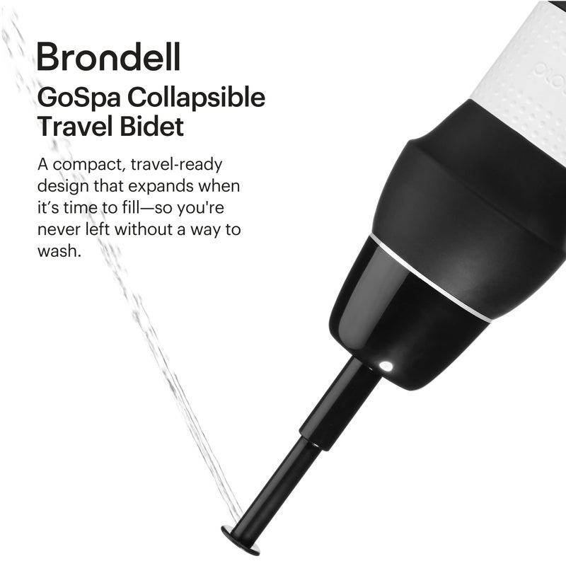 Brondell Bidet GoSpa Collapsible Travel Bidet, Compact and Discreet, with Travel Bag, 500ml, in Black - Image 2
