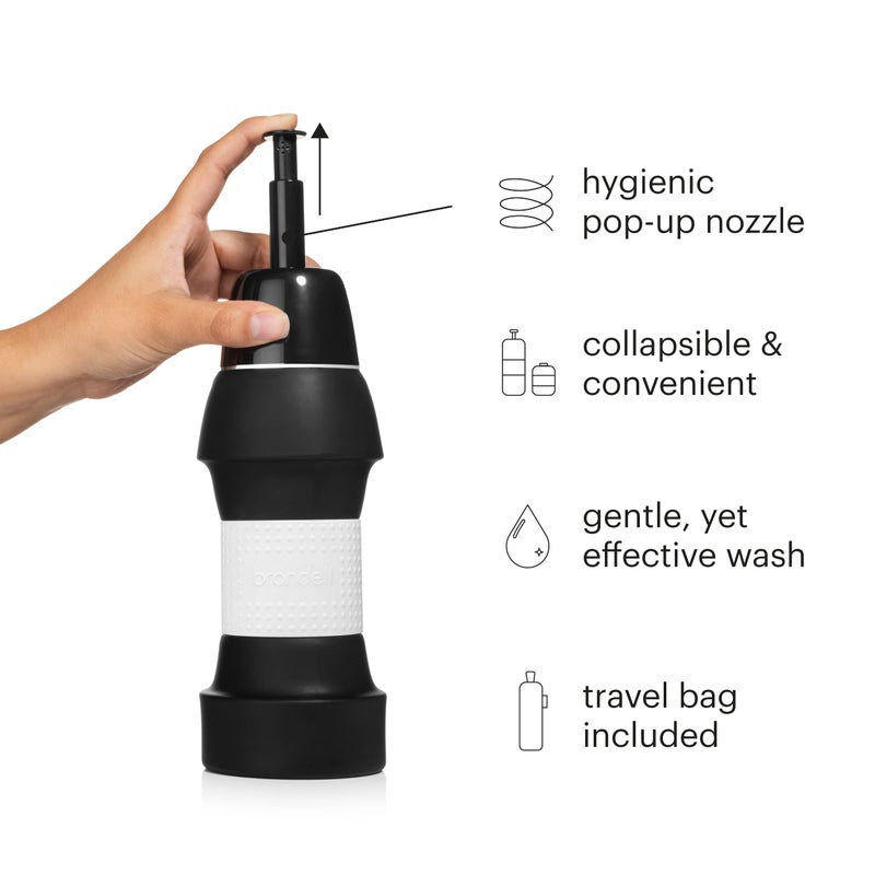 Brondell Bidet GoSpa Collapsible Travel Bidet, Compact and Discreet, with Travel Bag, 500ml, in Black - Image 3