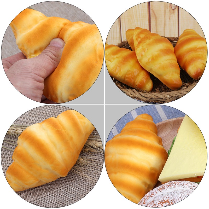 2 Pcs Simulated Bread Adornments Bread Model Decor Chic Photo Props - Image 2