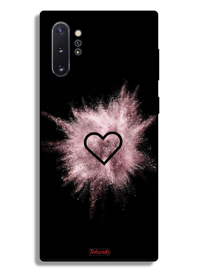 Tolwak Samsung Galaxy Note 10 Plus 4G Protective Case Cover Heart On Glitters - Image 2