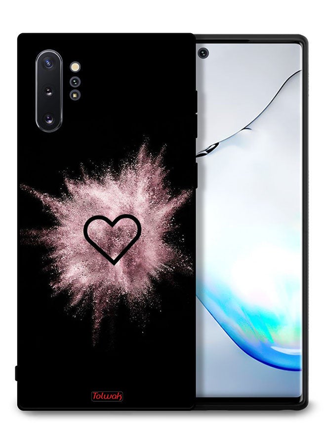 Tolwak Samsung Galaxy Note 10 Plus 4G Protective Case Cover Heart On Glitters - Image 1