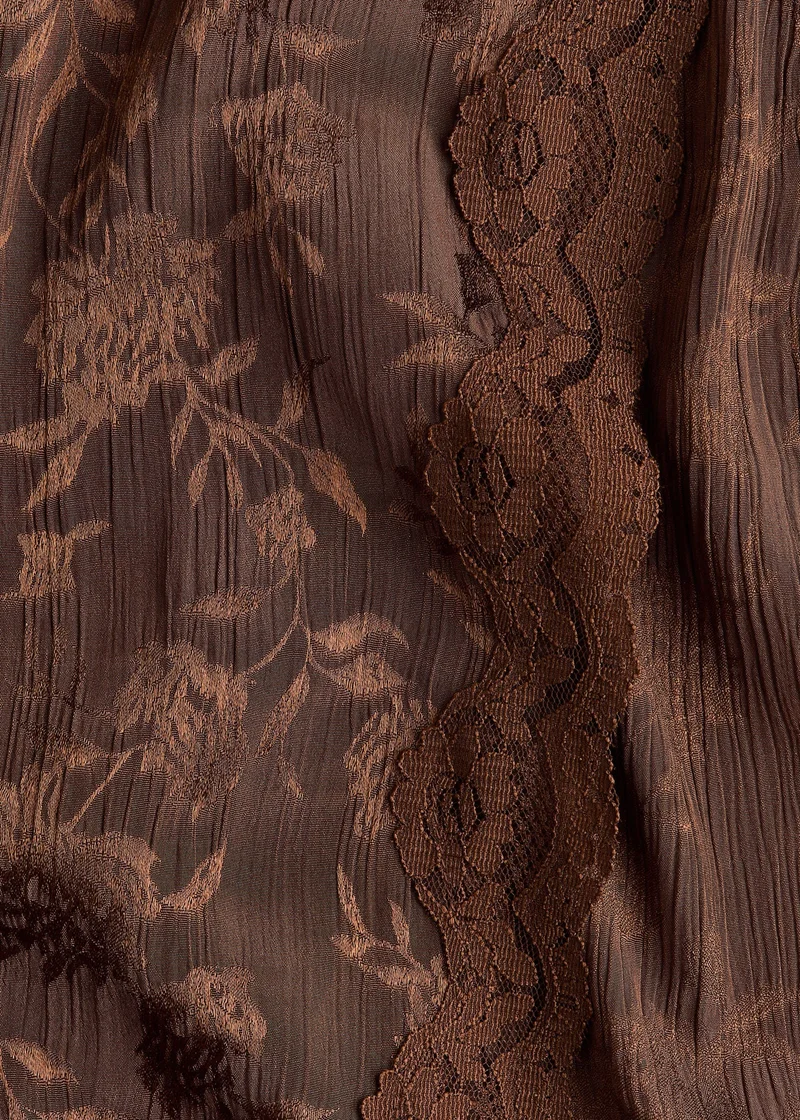 H&M Lace-trimmed brocade dress