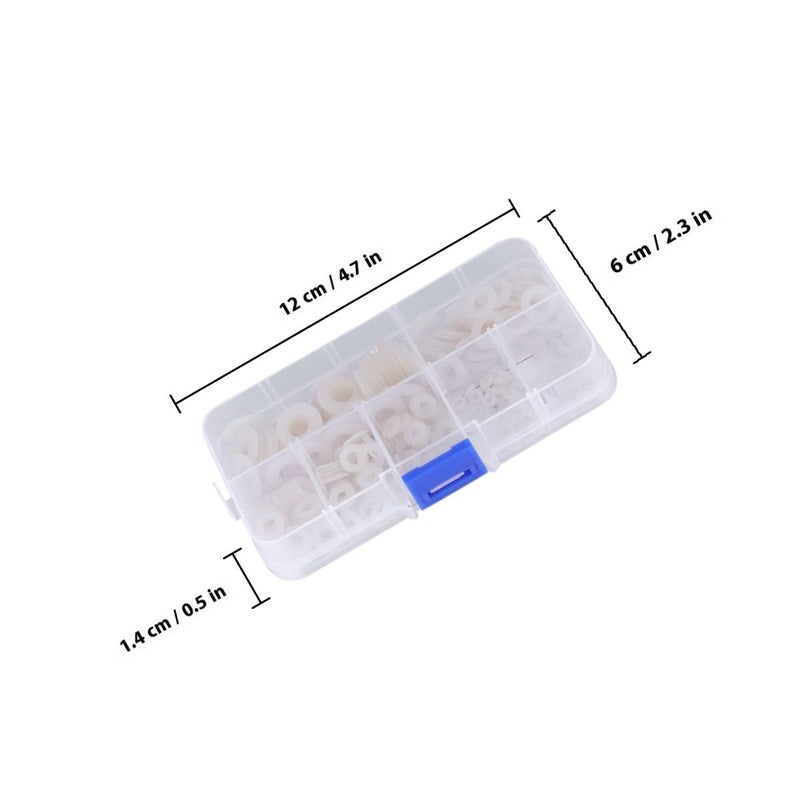 White Nylon Flat Washers Gasket Spacer Rings M2 5 M5 M8 350pcs Industrial Sealing Mechanical Assembly - Image 3