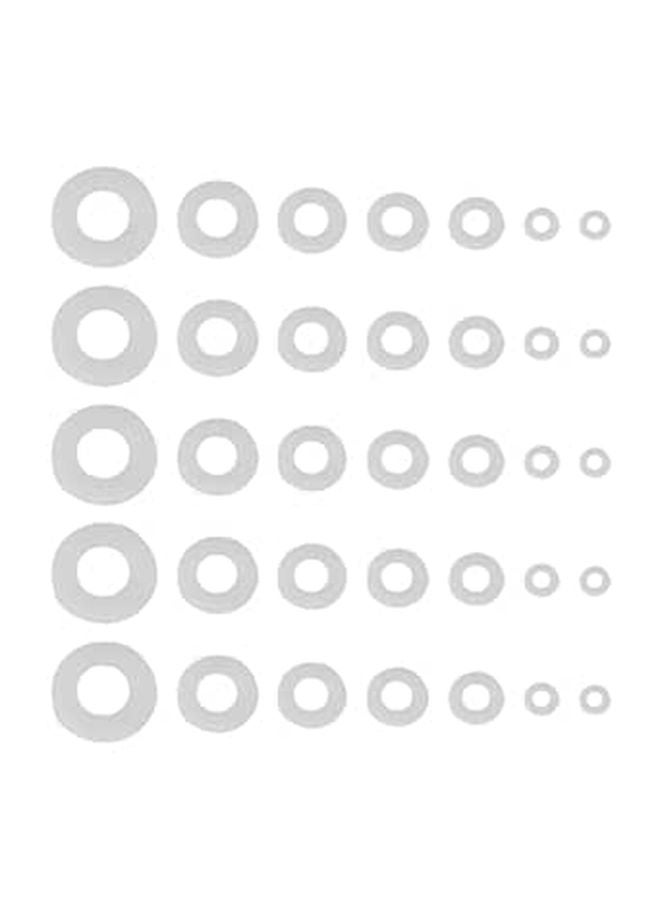 White Nylon Flat Washers Gasket Spacer Rings M2 5 M5 M8 350pcs Industrial Sealing Mechanical Assembly - Image 1