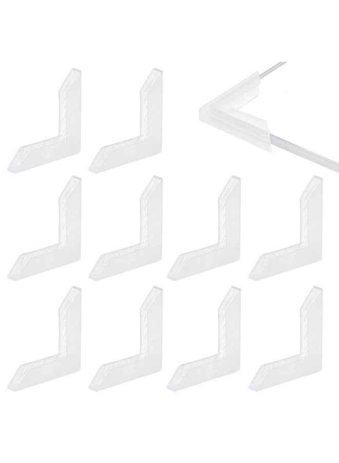 BENECREAT حماة الزوايا BENECREAT 100 قطعة حواف زاوية على شكل L واقيات زوايا بلاستيكية شفافة بيضاء لحماية حواف إطارات الصور والنقل الخزفي - Image 1