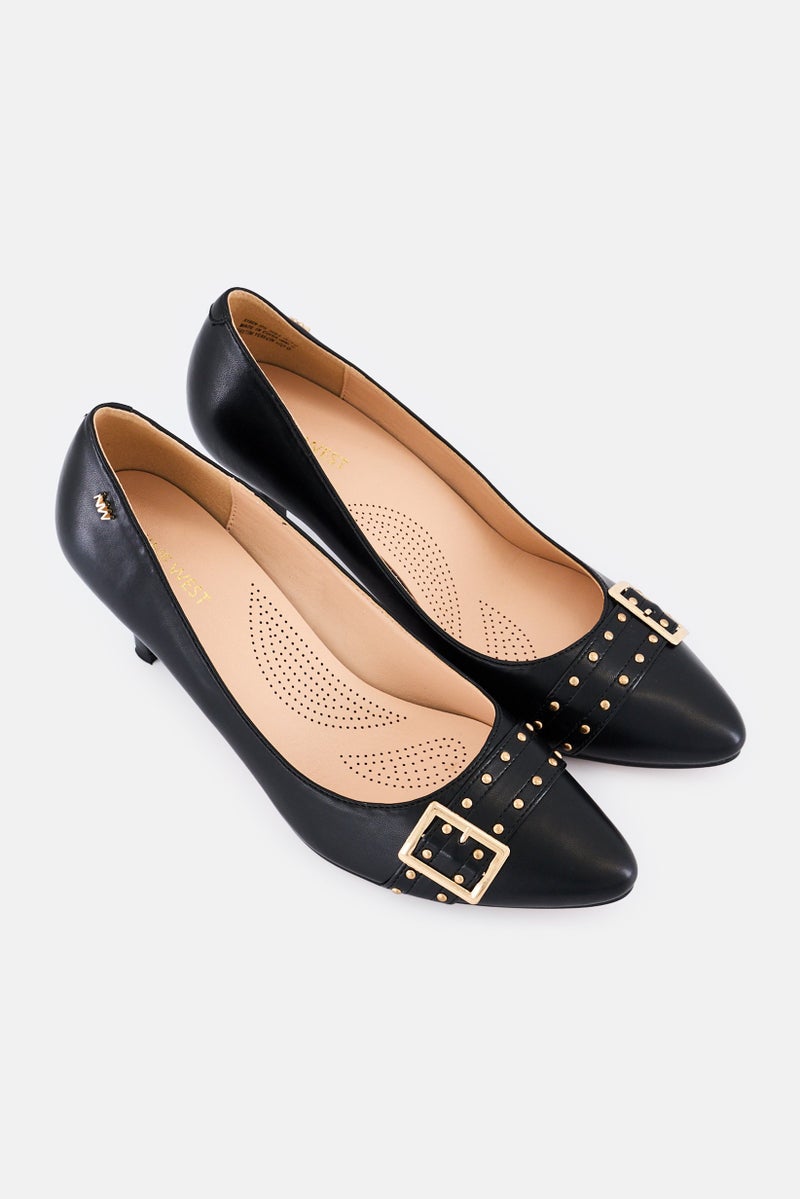 NINE WEST Women AYBEN2PR Slip On Pumps, Black - Image 2