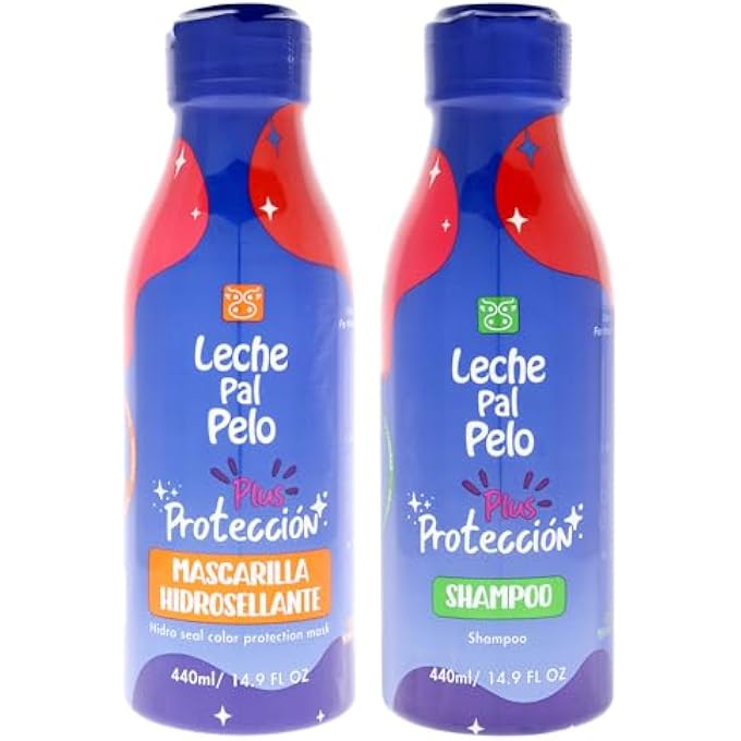 Protection Plus Kit by Leche Pal Pelo for Women - 2 Pc Kit 14.9oz Shampoo, 14.9oz Hydro Seal Color Protection Mask