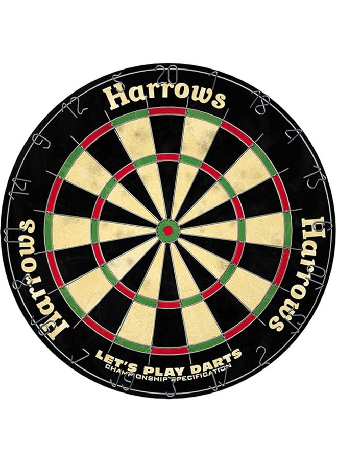 Harrows Harrows Unisex Adult Bristle Official Competition Championship Specification Dart Board - Black, One Size  - Image 1