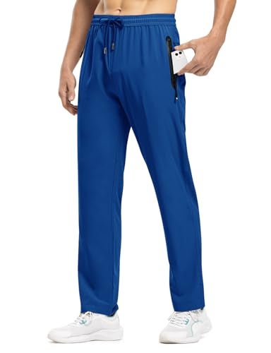 TBMPOY Men's Outdoor Lightweight Hiking Mountain Pants Running Active Jogger Pants Royal Blue XL - Image 2