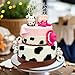 Tarocynn 20Pcs Cowgirl Cake Decorations with Cowgirl Hat Boots Cow Cake Topper Western Birthday Party Baby Shower Theme Party DecorPink - Image 4