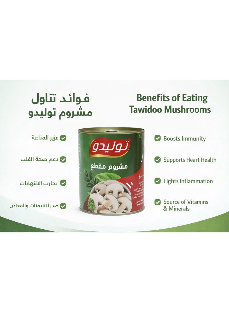 Tolido Toledo Sliced Mushrooms - 800g - Premium Quality Canned Mushrooms for Cooking & Pizza - Image 4