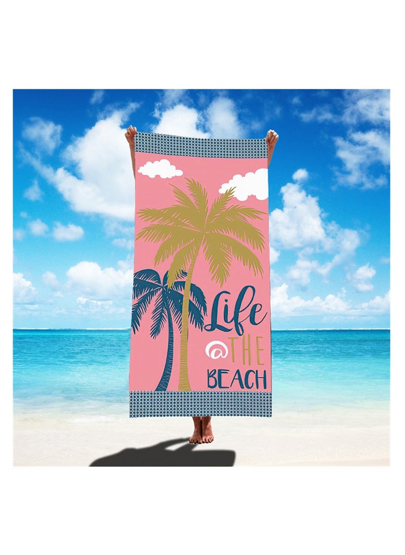 SYOSI Oversized Microfiber Beach Towel Set, Quick Dry and Sand Free, Cute Palm Tree Design, 30×60 Inch, Soft Beach Towels for Kids, Women, Men, Pool, Swim, Beach Essentials  - Image 2