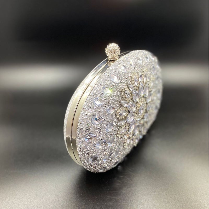 New Shell Bag Full Diamond Glitter Glass Rhinestone Bag Birthday Wedding Party Fashion Clutch Bag Dinner Bag - Image 3