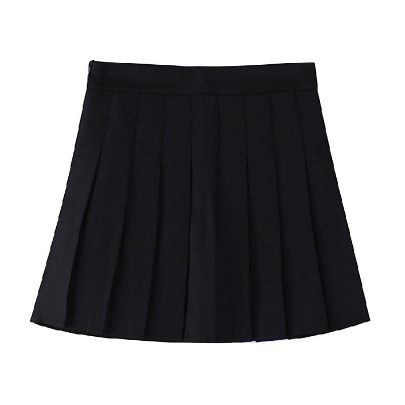 Pleated Skirt Women'S Korean Style College Style Jk High Waist A- Line Skirt Gray Skirt Short Skirt For Small Men - Image 1