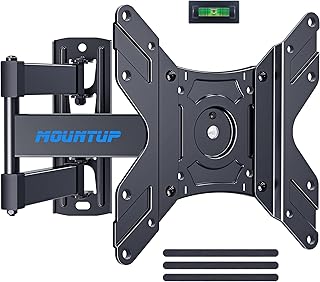 MOUNTUP UL Listed TV Monitor Wall Mount Swivel and Tilt for Most 14-42 Inch LED LCD Flat Curved TVs, Full Motion TV - Image 1