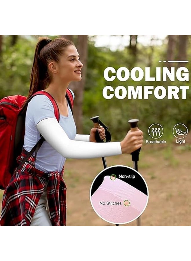 TRENDMALLS أكمام ذراع من تريندمالز، ضغط رياضي للحماية من أشعة الشمس فوق البنفسجية، مناسبة للرجال والنساء والأطفال - Image 4