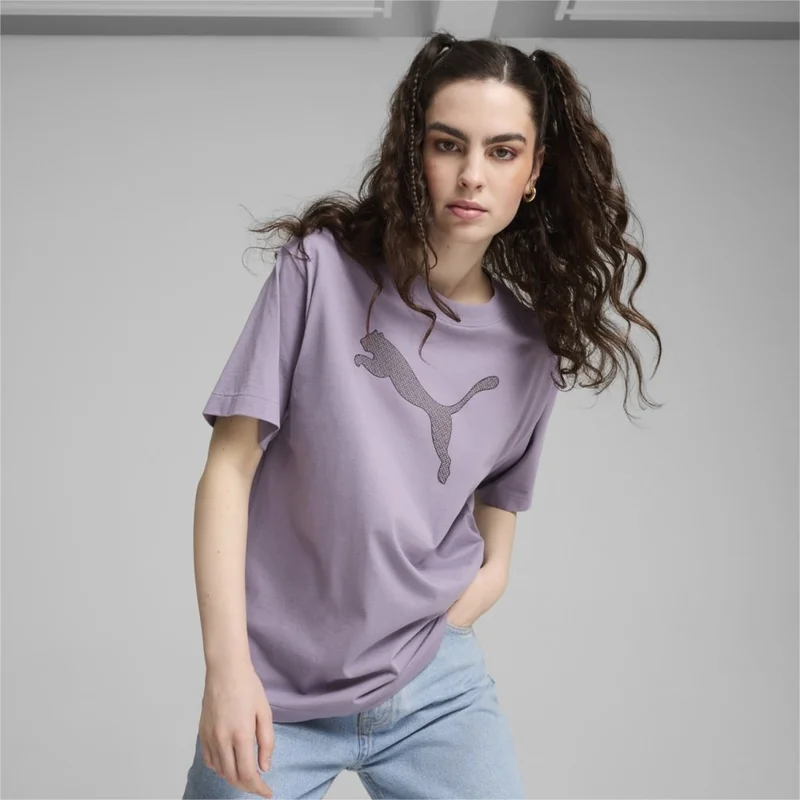 PUMA Her Graphic Women's Purple T-Shirt 68161930