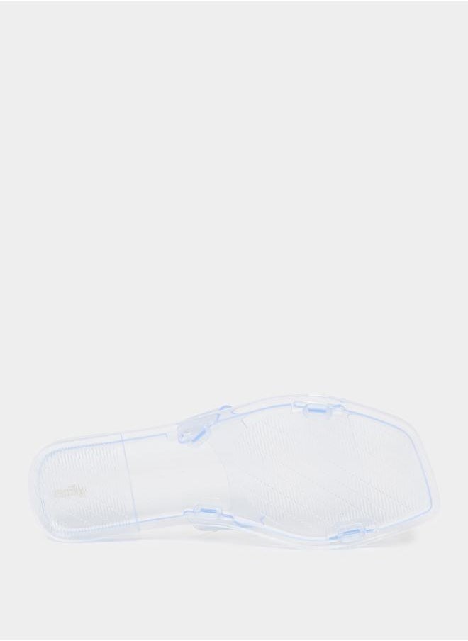 Styli - Clear Strap Flat Slides - Image 1