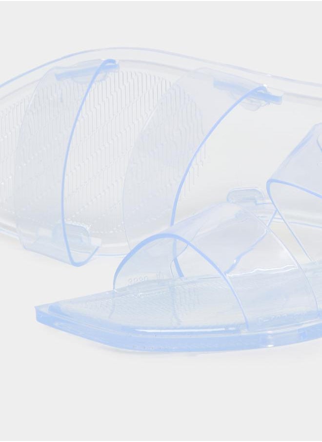 Styli - Clear Strap Flat Slides - Image 1