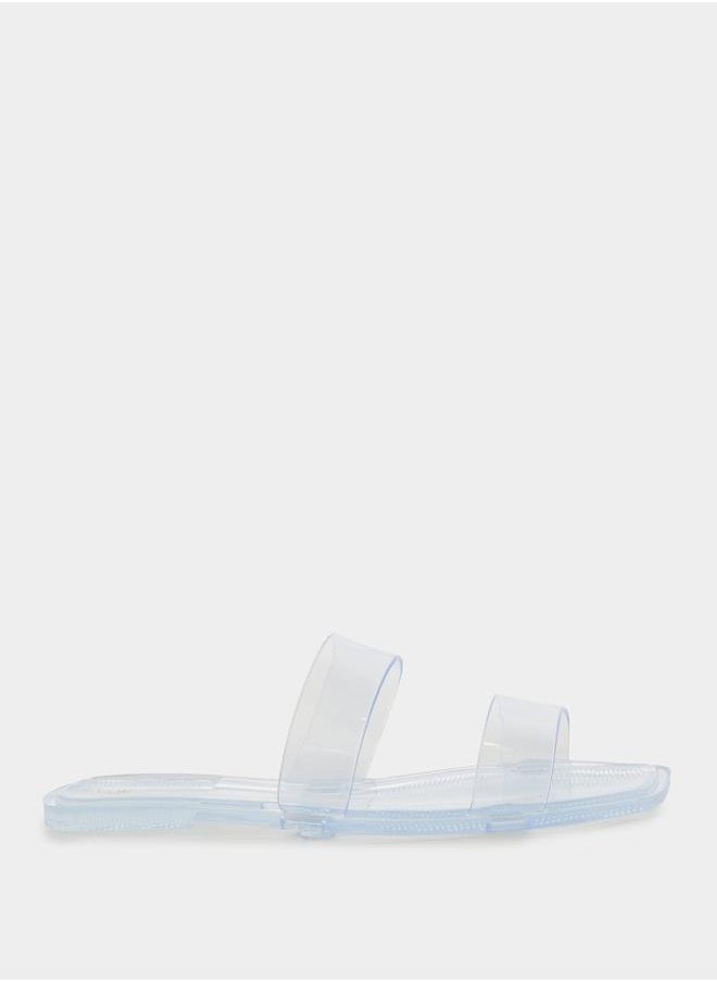 Styli - Clear Strap Flat Slides - Image 1
