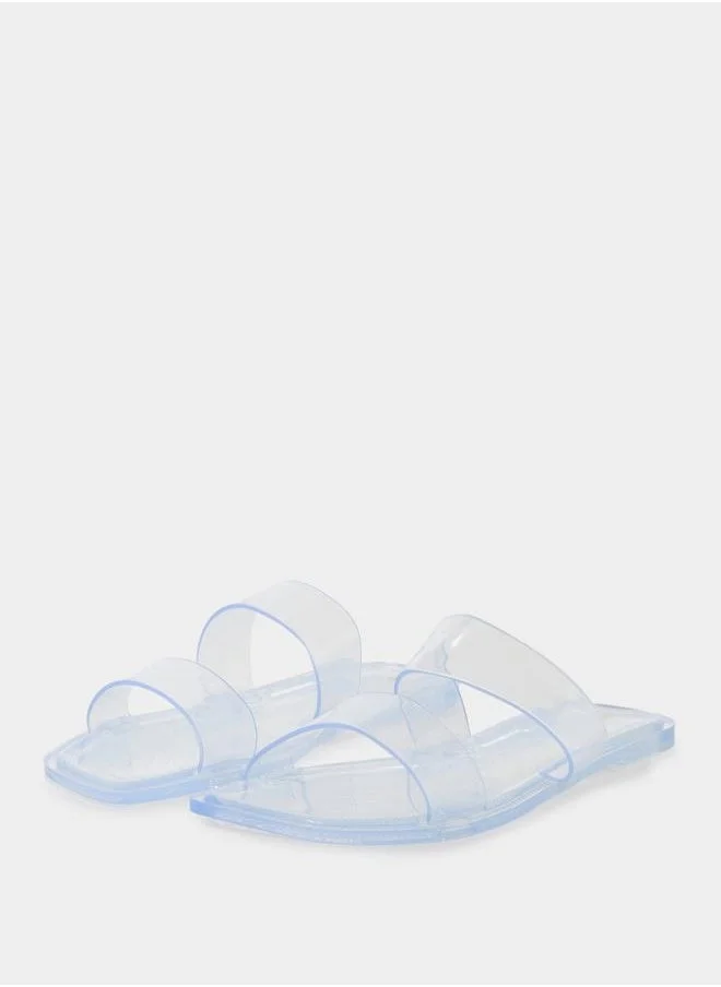 Styli Clear Strap Flat Slides