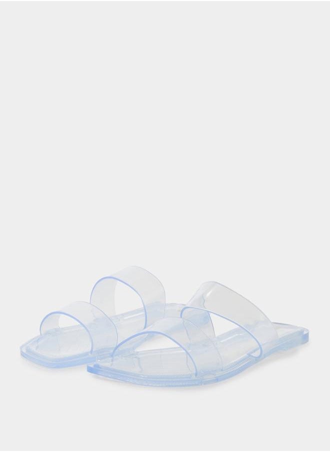 Styli - Clear Strap Flat Slides - Image 1