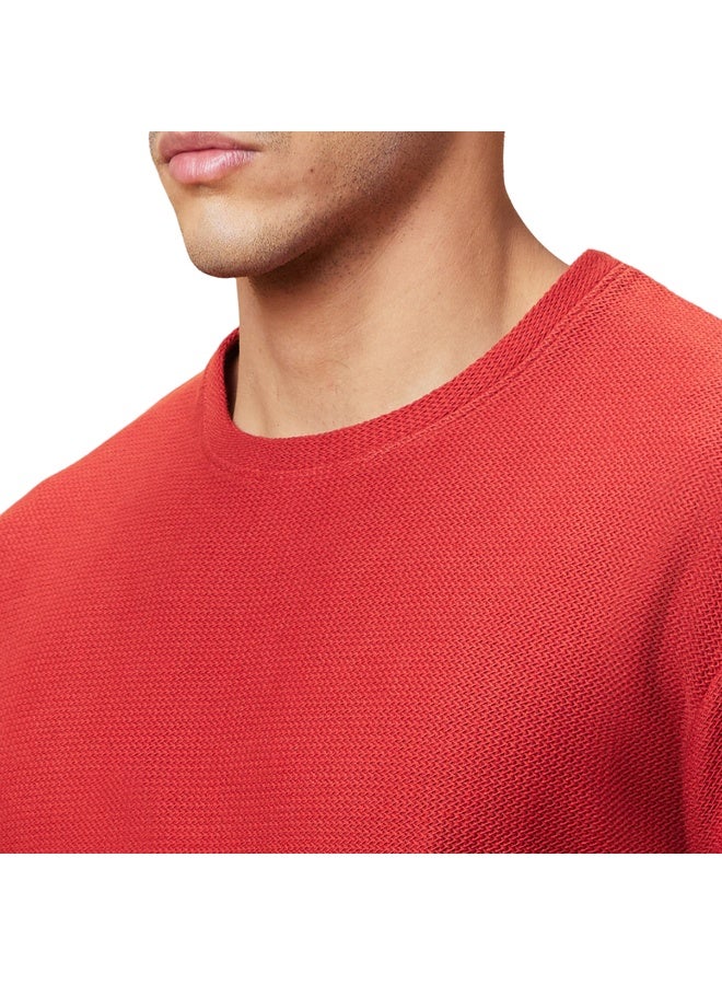 Being Human Mens Rust Round Neck Short Sleeve T-Shirt - Image 5