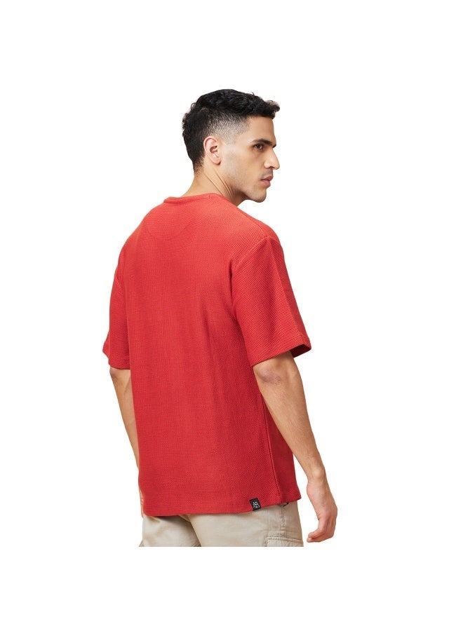 Being Human Mens Rust Round Neck Short Sleeve T-Shirt - Image 3