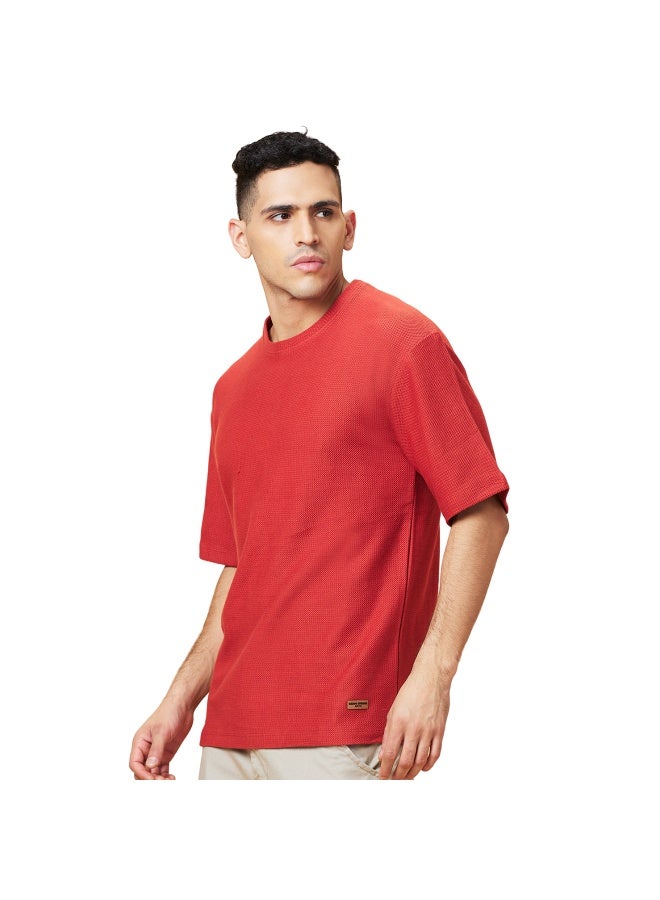 Being Human Mens Rust Round Neck Short Sleeve T-Shirt - Image 4