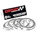 Circuit Performance 731mm OD to 561mm ID Silver Aluminum Hub Centric Rings - Image 2