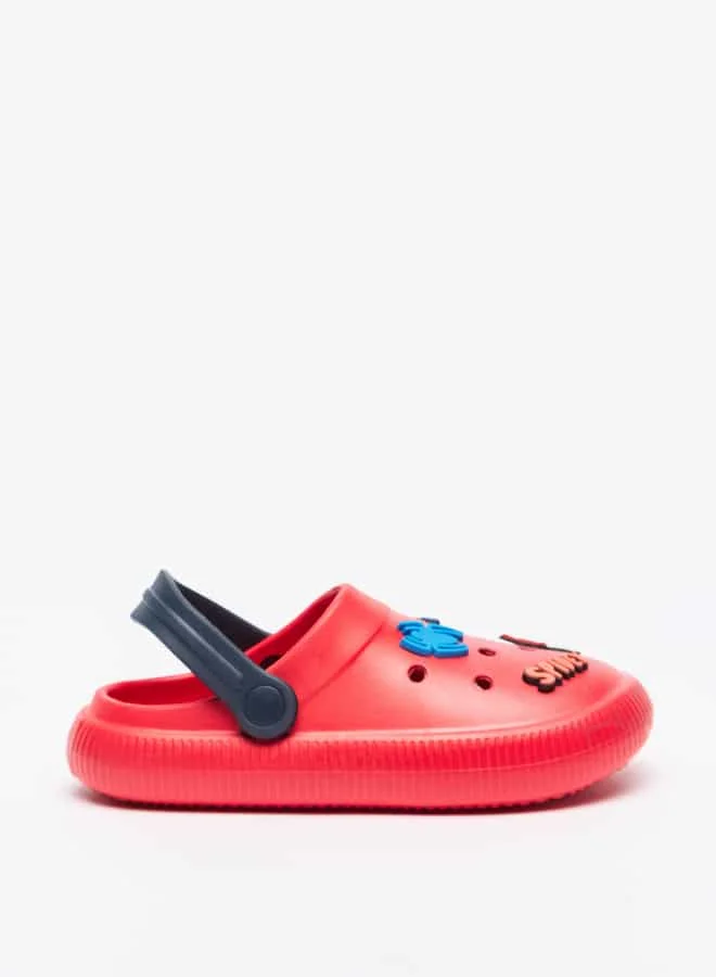 مارفل Marvel Boys' Spider-Man Applique Slip-On Clogs with Backstrap