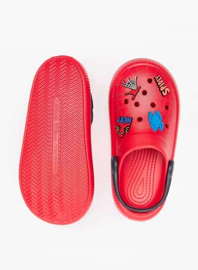 مارفل Marvel Boys' Spider-Man Applique Slip-On Clogs with Backstrap