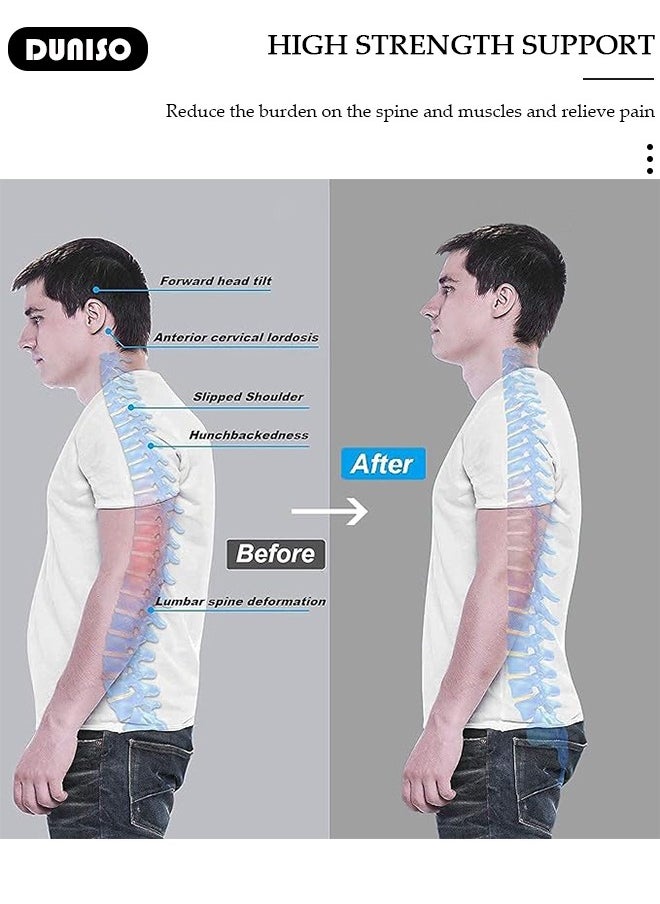 DUNISO Posture Corrector for Women and Men Fully Adjustable Back Straightener, Back Brace Support Protects the Neck, Shoulders, Back, and Spine,  Muscle Memory Support Straightener, Providing Pain Relief from Neck, Shoulder, and Upper and Lower Back  - Image 5