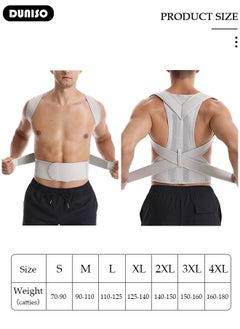 DUNISO Posture Corrector for Women and Men Fully Adjustable Back Straightener, Back Brace Support Protects the Neck, Shoulders, Back, and Spine,  Muscle Memory Support Straightener, Providing Pain Relief from Neck, Shoulder, and Upper and Lower Back  - Image 4