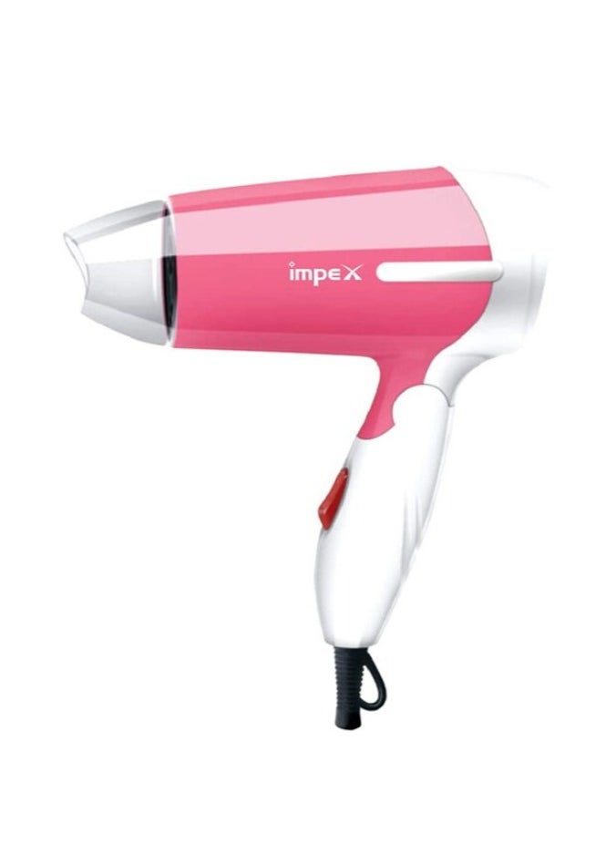 Impex - Hair Dryer Impex Foldable Handle Hair Dryer 700W Travel Friendly Compact - Image 1