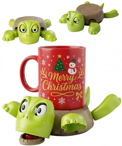Rumexeng Turtle Coaster, 3D Printed Funny Tea Coasters with Interactive Expression, Turtle Cup Holder, Insulated Drink Mat for Coffee and Wine Glasses, Home Decor and Kitchen Accessories - Image 1