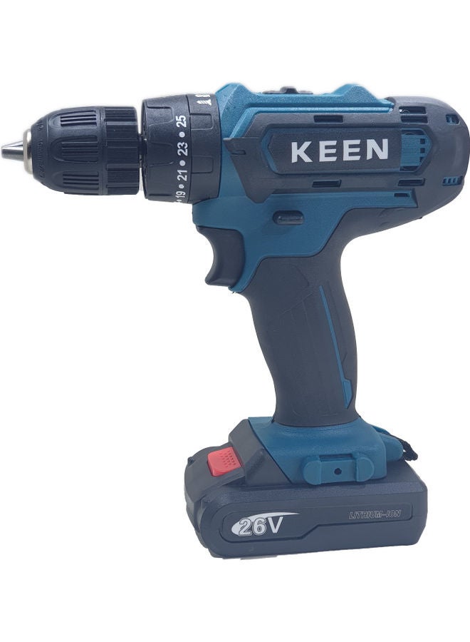 Keen DRILL TWO BATTERIES 26 volts beaker head with kit Blue 2.3kg - Image 3