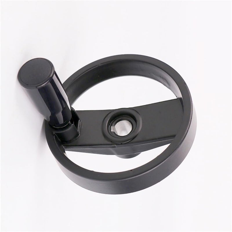 1pc Foldable Handle Round Double-spoke Glue Wood Handwheel, Aluminum Alloy Hollow Handwheel for Machine(16MM*125MM) - Image 5