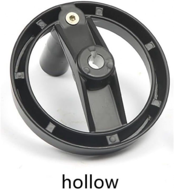 1pc Foldable Handle Round Double-spoke Glue Wood Handwheel, Aluminum Alloy Hollow Handwheel for Machine(16MM*125MM) - Image 3