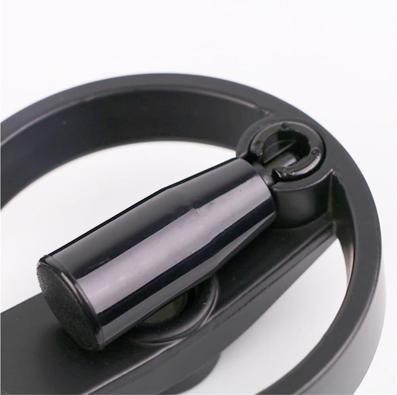 1pc Foldable Handle Round Double-spoke Glue Wood Handwheel, Aluminum Alloy Hollow Handwheel for Machine(16MM*125MM) - Image 4